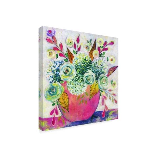 Vicki Mcardle Art 'Seeds In Pink Vase' Canvas Art,14x14